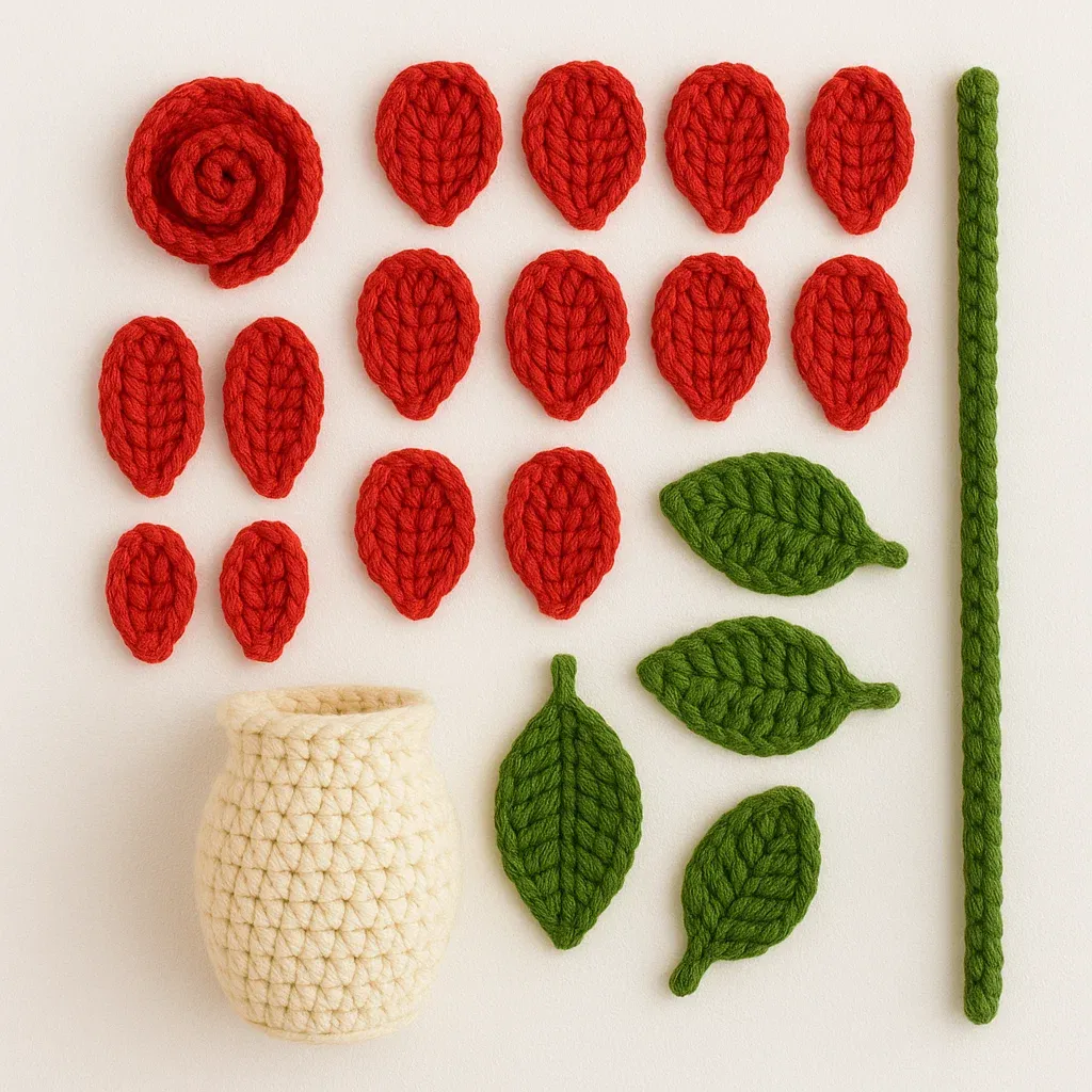 Crochet Dimensional Rose with Vase: Create Stunning Forever Blooms