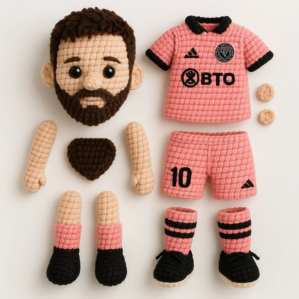 Crochet Lionel Messi Doll